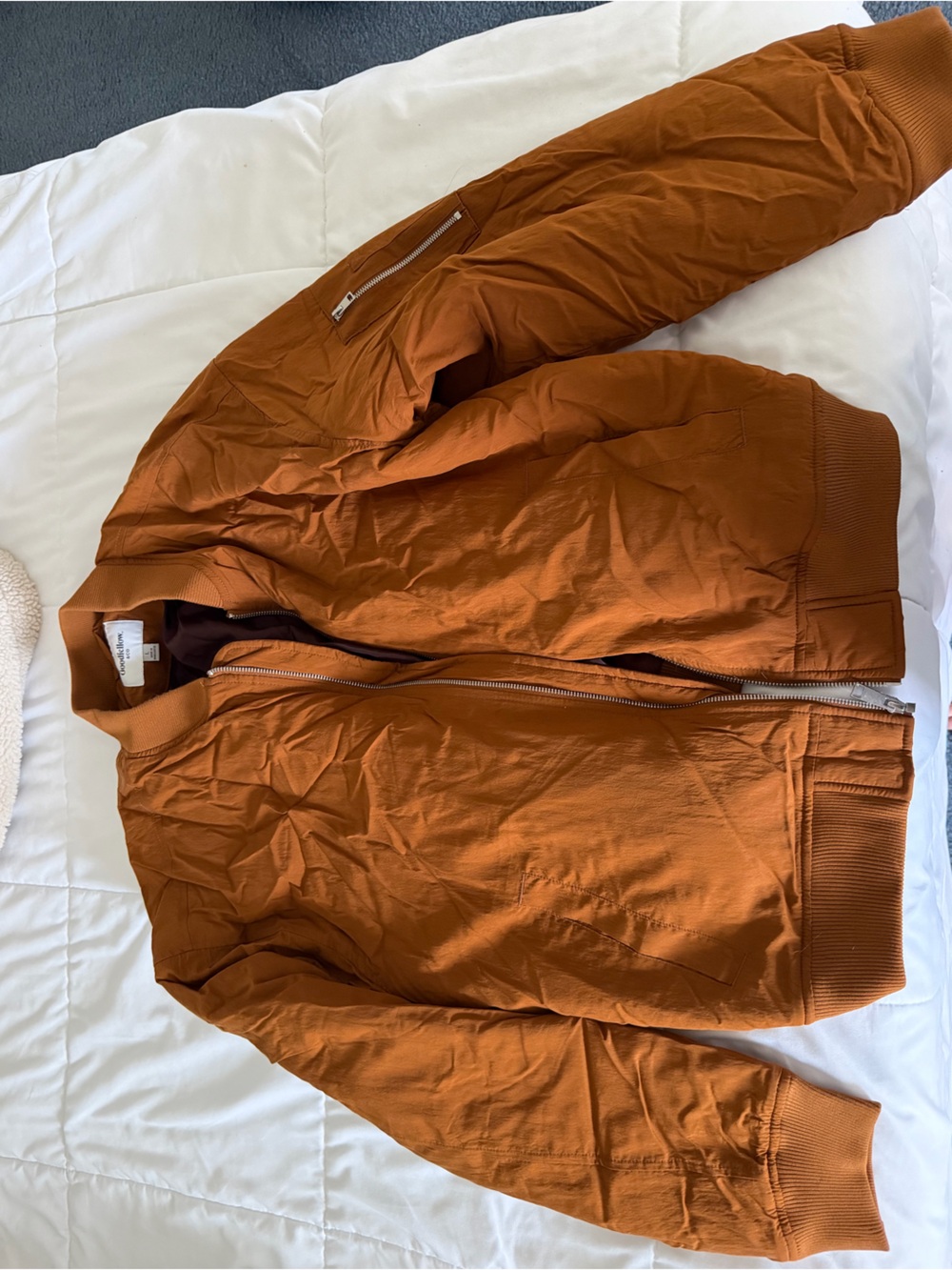 Goodfellow & Co Rust Orange Bomber Jacket